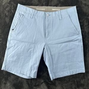 Dockers Smart 360 Flex Alpha Chino Shorts Men's 32 Blue Stretch